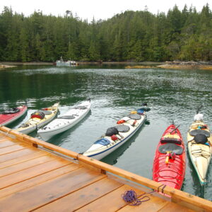 Kayaks at dock.