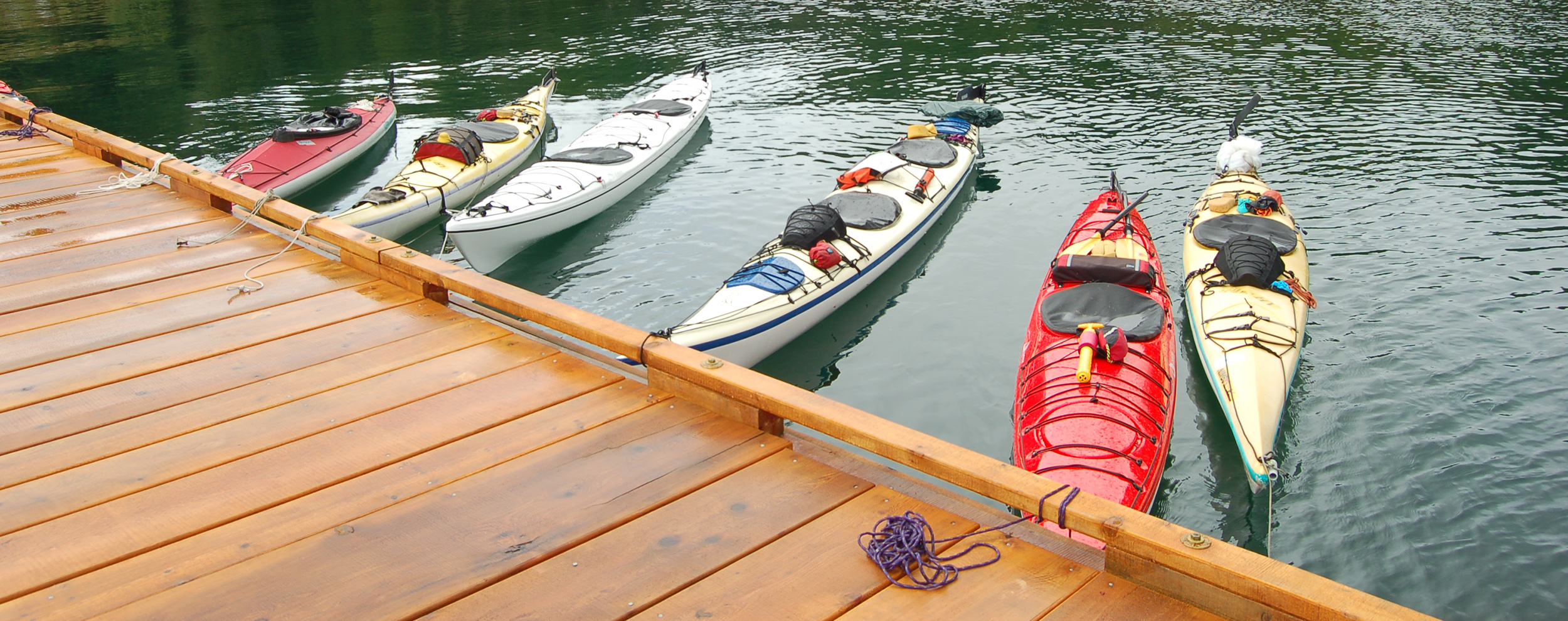 Kayaks at dock