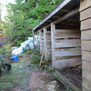Cabin woodsheds and recycling